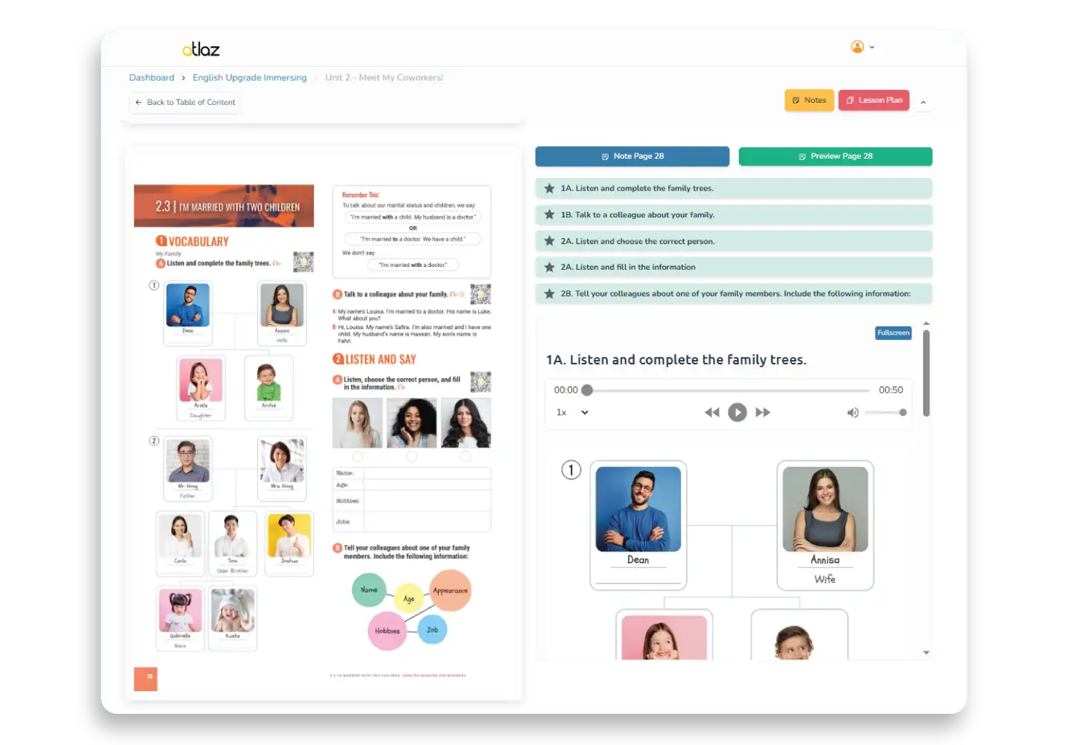 Digital book & interactive tasks